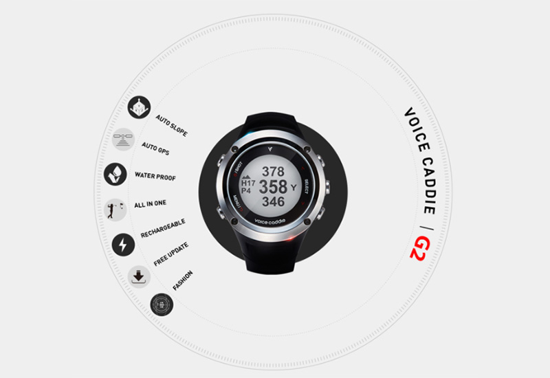 Đồng hồ golf GPS Voice Caddie G2 được thiết kế đa dạng chức năng
