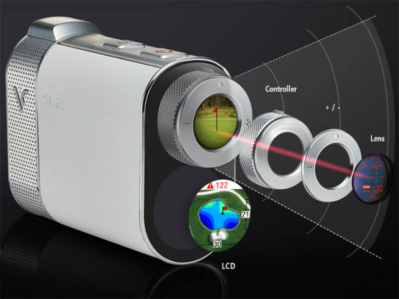 Máy đo khoảng cách laser GPS Voice Caddie SL2 Âu Mỹ có độ phóng đại quang học 6x