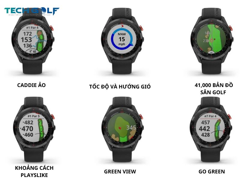 Đồng hồ golf Garmin S62 và tính năng của đồng hồ Garmin S62