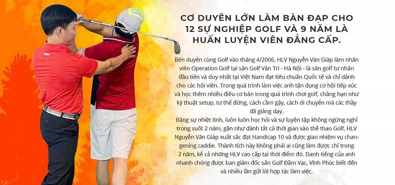 HLV Nguyễn Văn Giáp đạt được nhiều thành tích ấn tượng trong sự nghiệp chơi golf