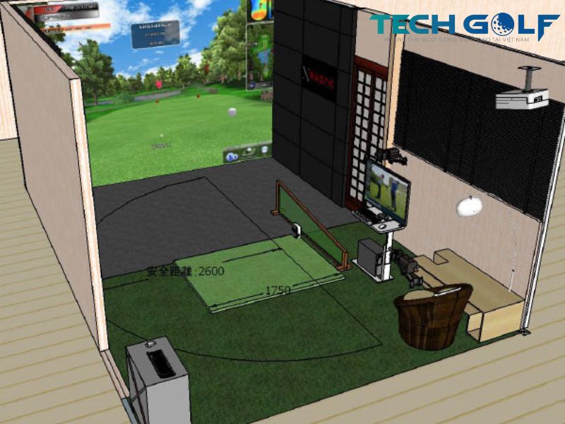 Mô hình phòng golf 3D