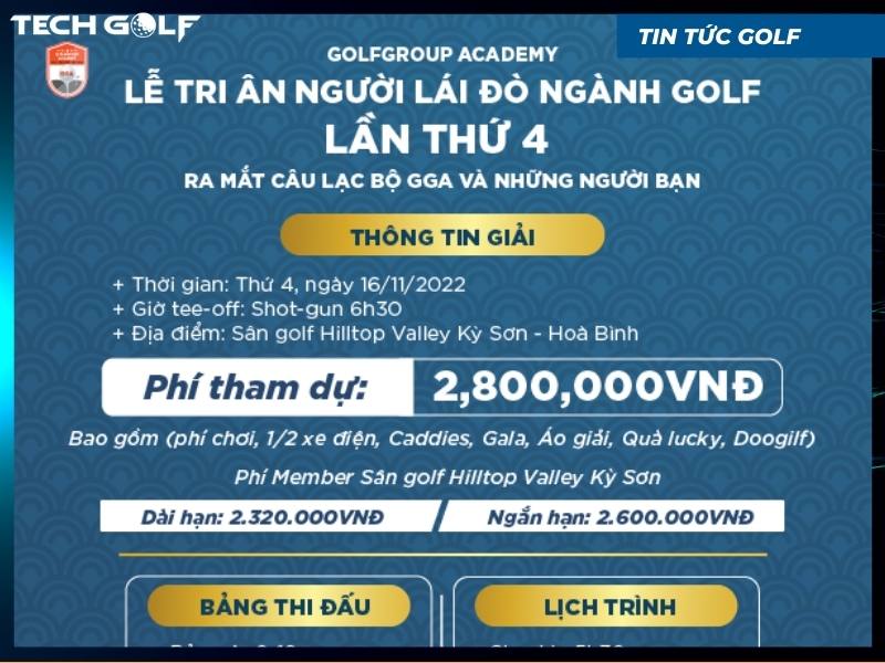 Techgolf Trợ Giải Golf "LỄ TRI ÂN NGƯỜI LÁI ĐÒ NGÀNH GOLF 20/11"