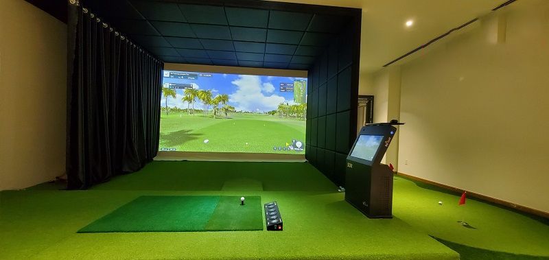 Thảm địa hình golf được sử dụng ở phòng golf 3D
