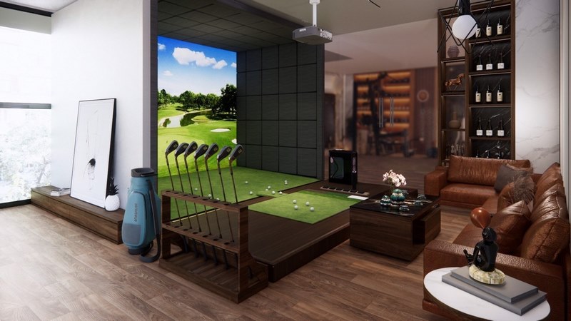 Phòng golf 3D với đồ họa sắc nét và thiết kế sang trọng