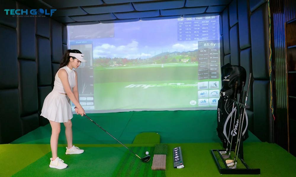 Kết nối chơi golf online trong phòng 3D Okongolf