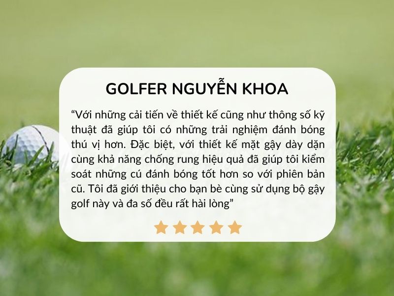 Đánh giá của golfer Nguyễn Khoa về bộ gậy golf Mizuno RV8