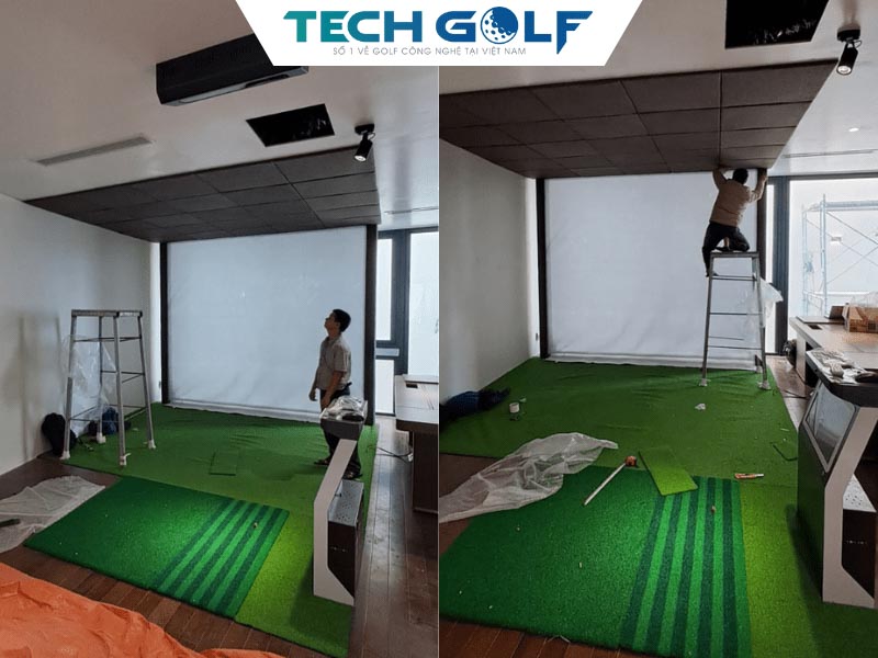 Đội ngũ Techgolf hoàn thành căn phòng golf 3D cao cấp tại quận Tây Hồ