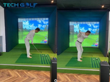 Mr.Ho kiểm tra phần mềm golf 3D tại Long An trước khi bàn giao cho khách hàng