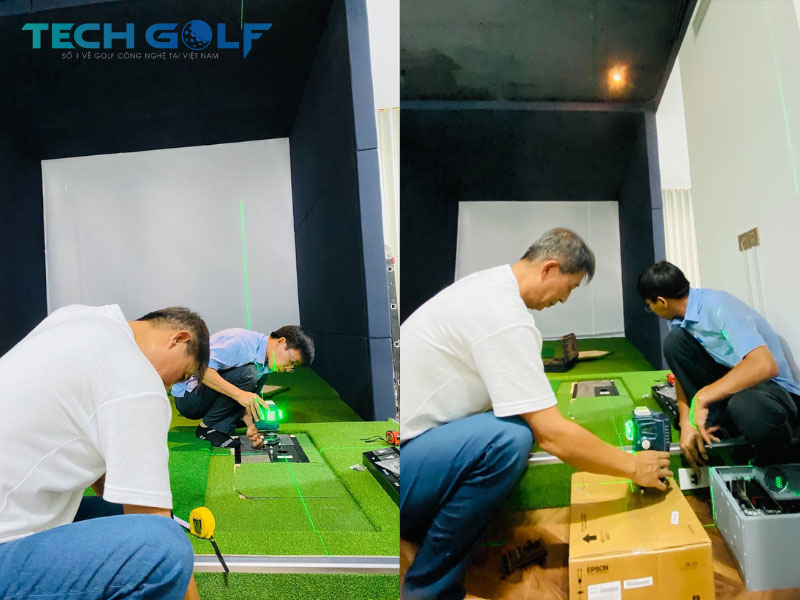 Mr.Ho - chuyên gia Hàn Quốc trực tiếp giám sát lắp đặt phòng golf 3D tại Long An