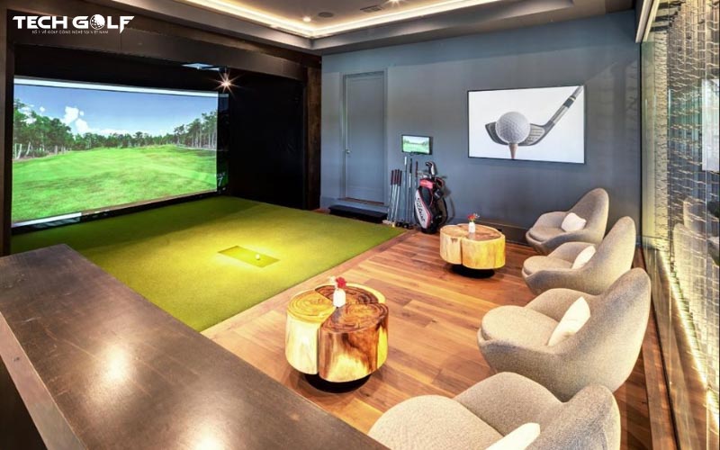 Phòng golf 3D sang trọng trong biệt phủ