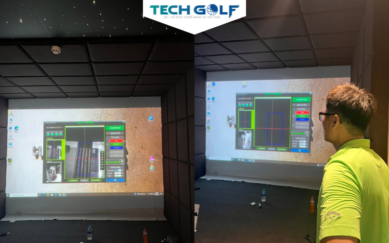 Chuyên gia Park Joon ho kiểm tra sự tương thích phần mềm của phòng golf 3D cao cấp tại Quảng An, Tây Hồ