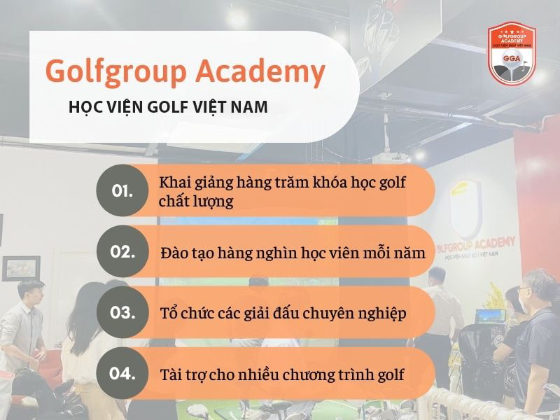 Học viện GGA có hệ thống khóa học đa dạng cho golfer lựa chọn
