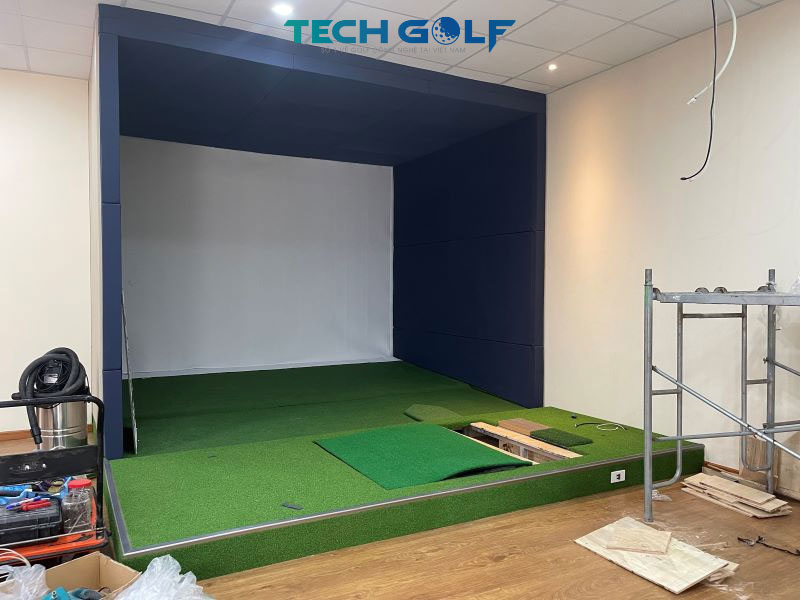 Phòng golf 3D Okongolf đang dần hoàn thiện để bàn giao cho anh Nam