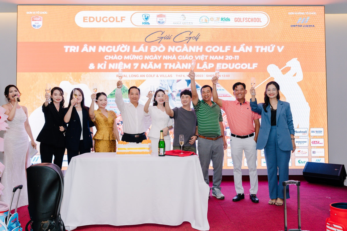 Giải golf cũng là dịp kỷ niệm 7 năm thành lập Edugolf Việt Nam