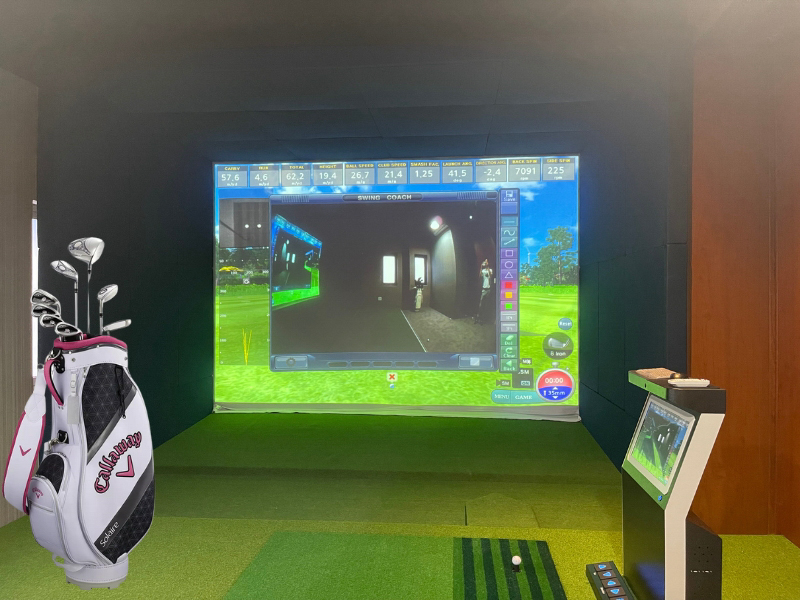 Cảm giác đánh gậy Callaway Solaire trên phần mềm golf 3D không quá khác biệt so với trên sân thật