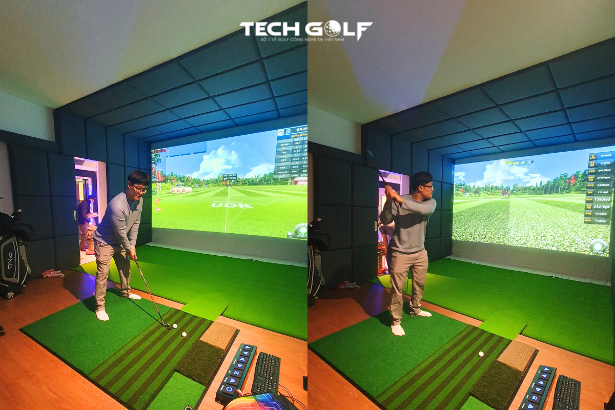 Chuyên gia Park Joon Ho trực tiếp lắp đặt thiết bị cho phòng golf 3D Okongolf tại Hà Đô Charm