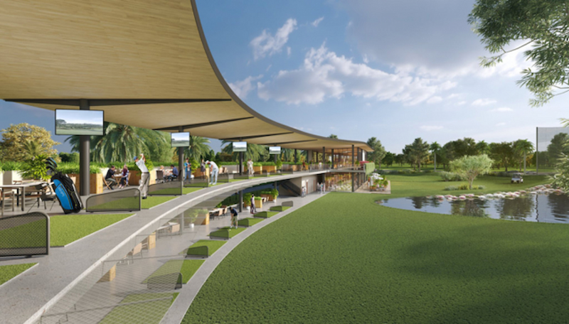 Sân tập golf được trang bị hệ thống dịch vụ tiện ích hiện đại