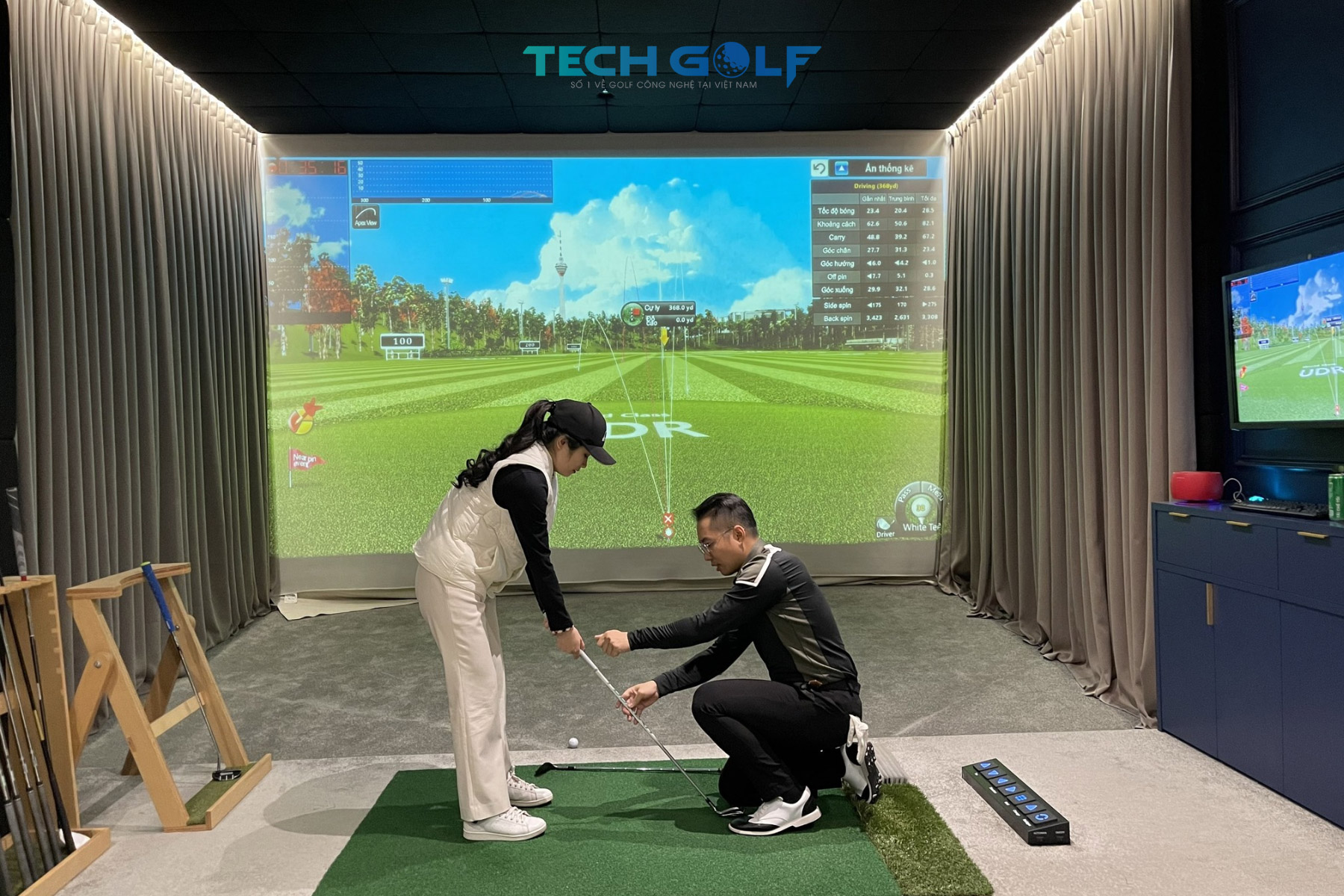 Các HLV đánh giá cao hiệu quả của việc đào tạo golfer trong phòng 3D