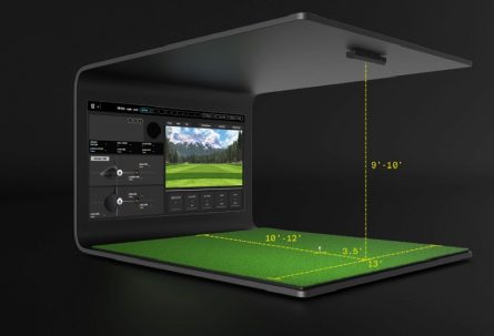 Cảm biến golf 3D TrackMan có thể mô phỏng hàng trăm sân golf nổi tiếng trên thế giới