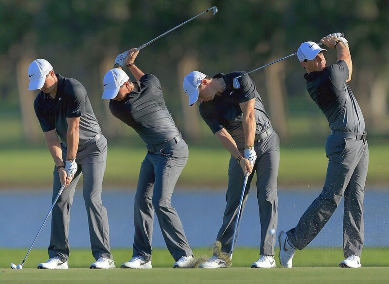 Golfer cần xoay hông từ đầu đến thắt lưng thay vì xoay hông ngang