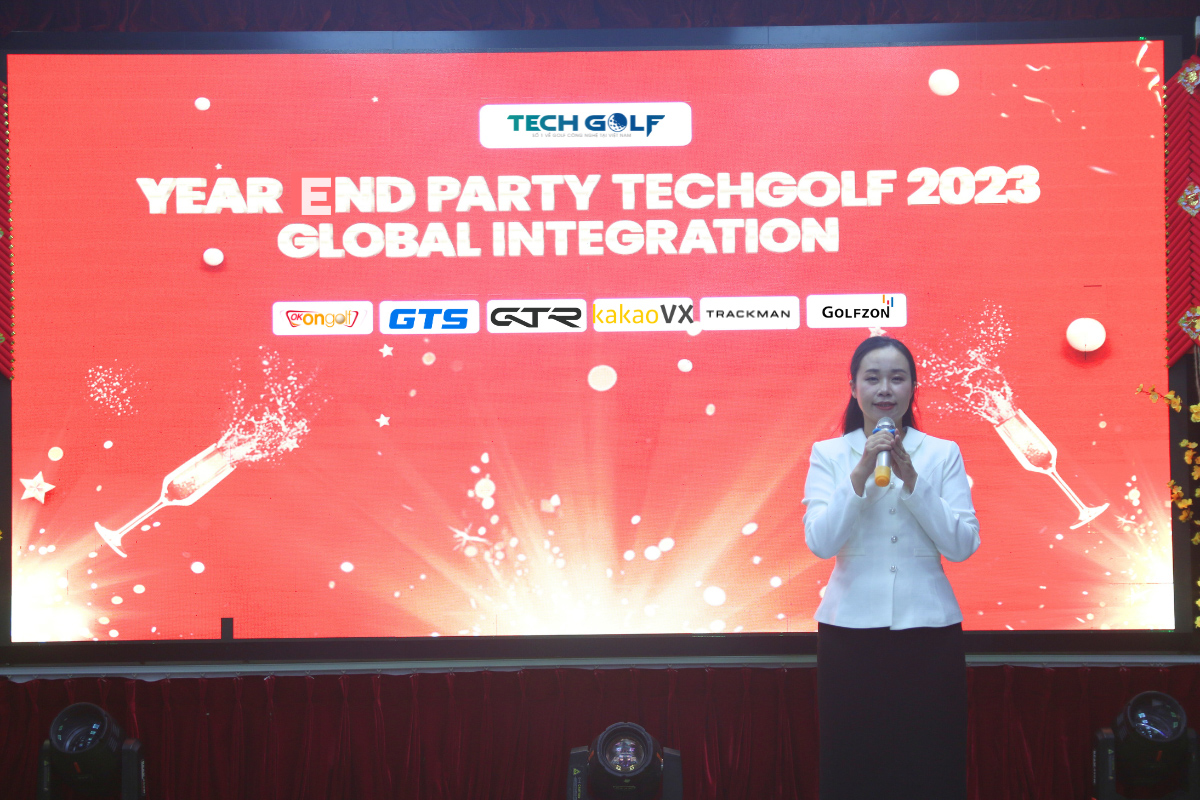 TGĐ Đinh Thị Quỳnh Trang gửi lời tri ân các đối tác golf công nghệ đã đồng hành cùng Techgolf trong năm 2023