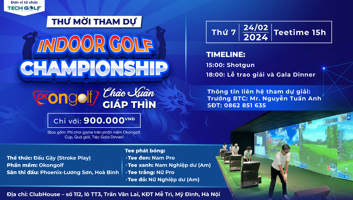 Techgolf tổ chức thành công giải golf 3D Okongolf Chào Xuân Giáp Thìn