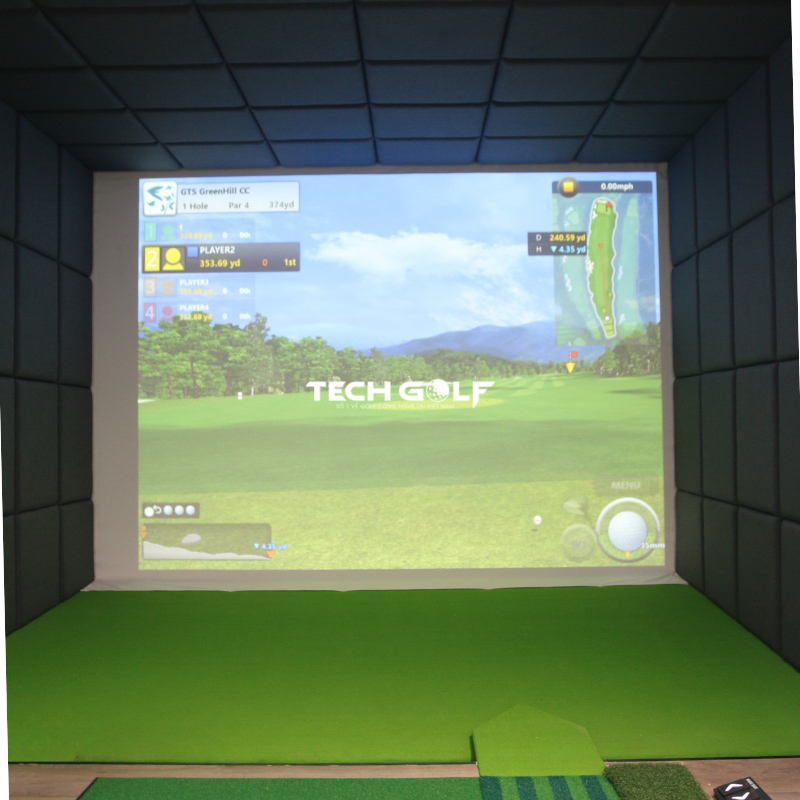 Phòng golf 3D Okongolf được thiết kế và thi công bởi Techgolf