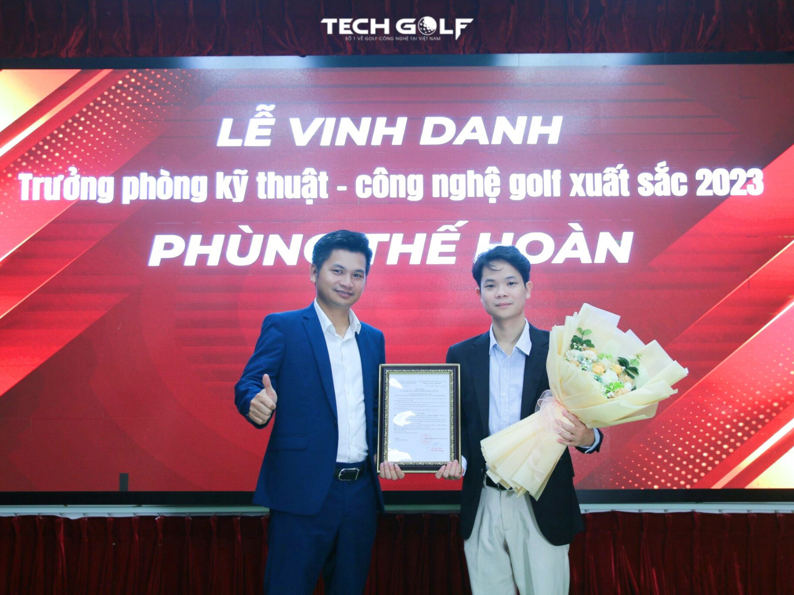 BLĐ Techgolf ghi nhận và vinh danh Trưởng phòng kỹ thuật công nghệ Phùng Thế Hoàn