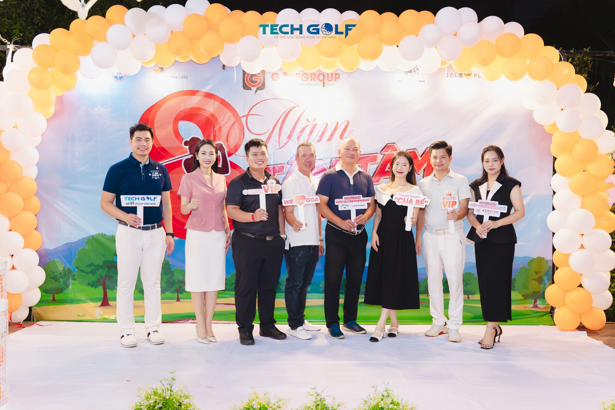 Các đối tác, khách mời và HLV gửi lời chúc mừng sinh nhật 8 năm Techgolf