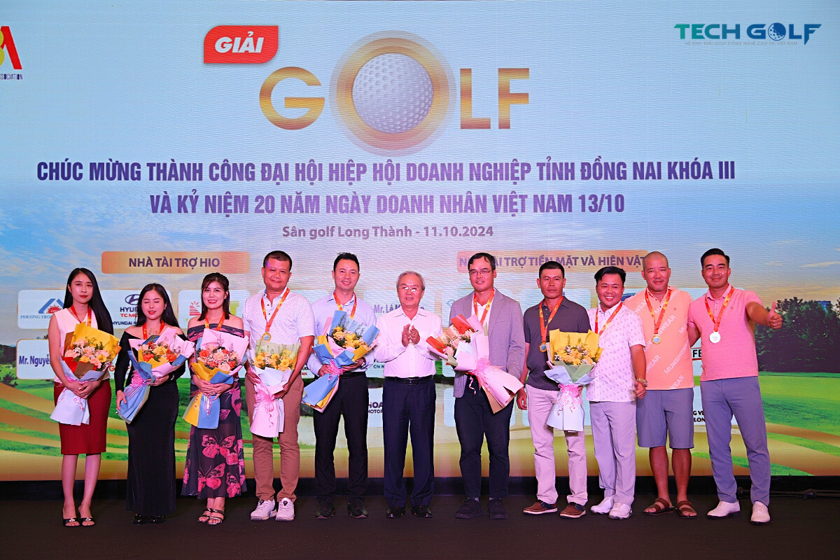 BTC giải đấu tri ân Techgolf cùng các nhà tài trợ giải golf chúc mừng thành công đại hội Hiệp hội Doanh nghiệp tỉnh Đồng Nai