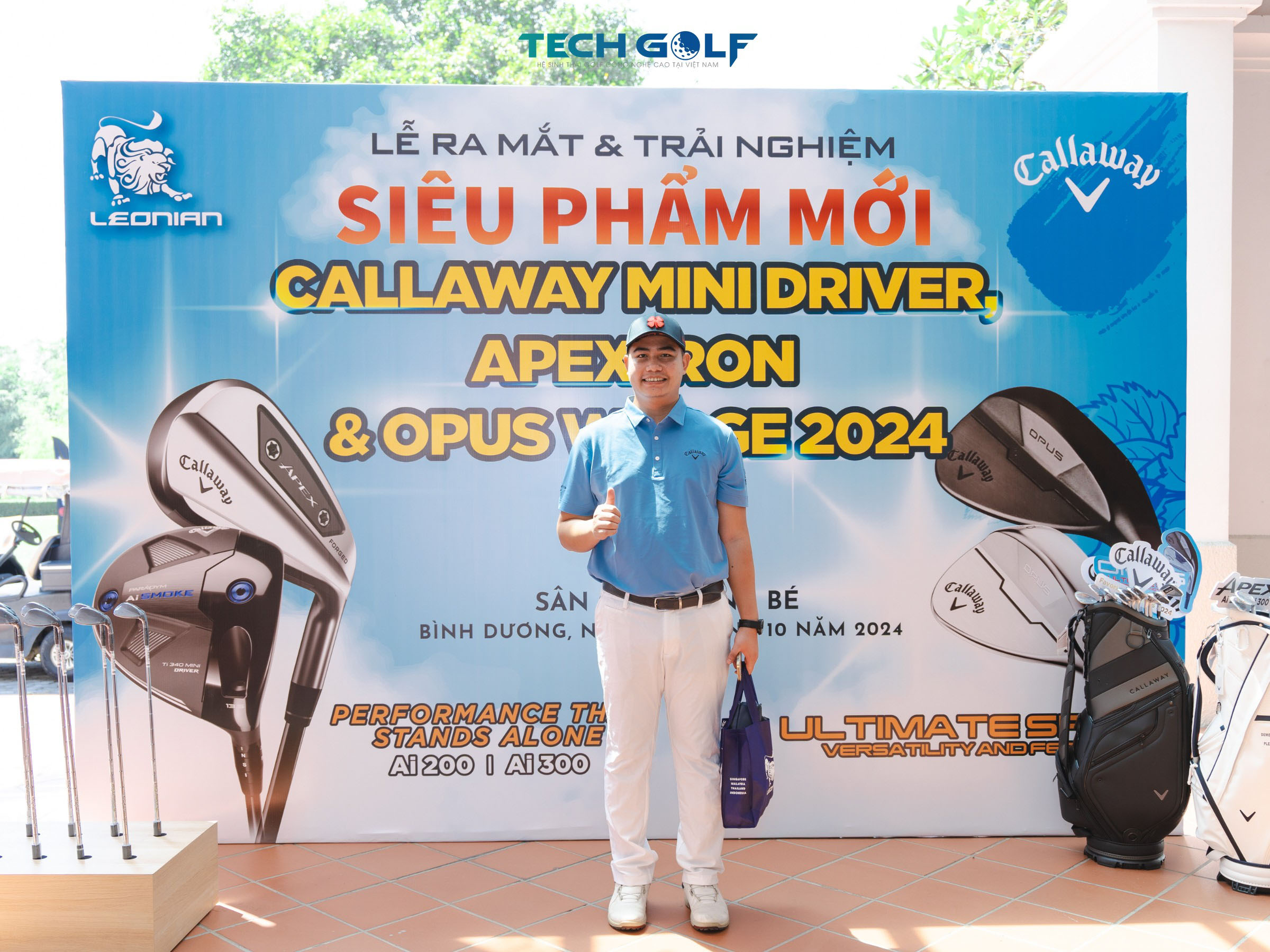 Giám đốc Techgolf Nguyễn Tuấn Anh đồng hành cùng giải golf ra mắt Callaway Mini Driver - Callaway Apex Iron và Opus Wedge