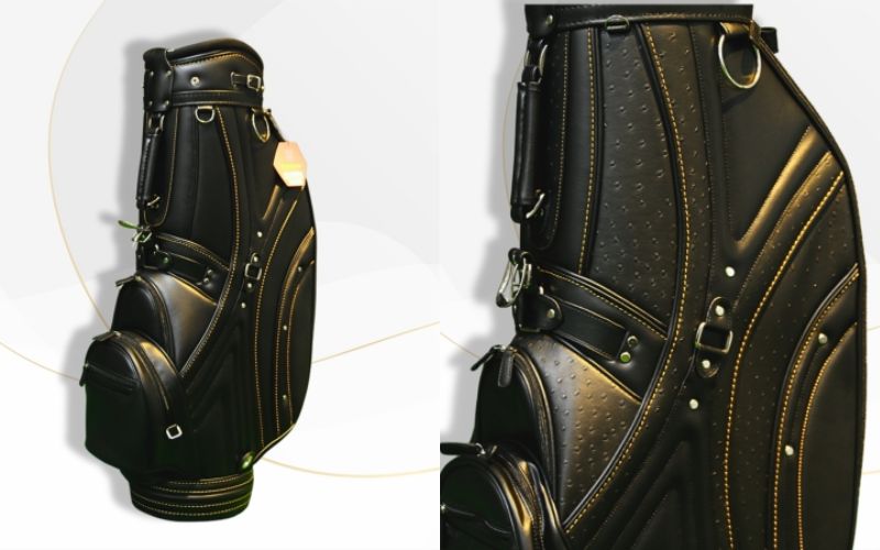 Túi gậy golf Kenichi 5 sao Luxury là sự kết hợp tinh tế giữa màu nâu và đen cổ điển